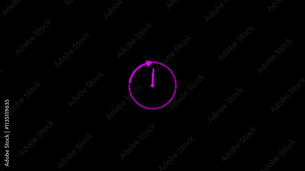Clock icon countdown 24 hour day fast speed animation. Clock icon countdown 24 hour day fast speed animation.