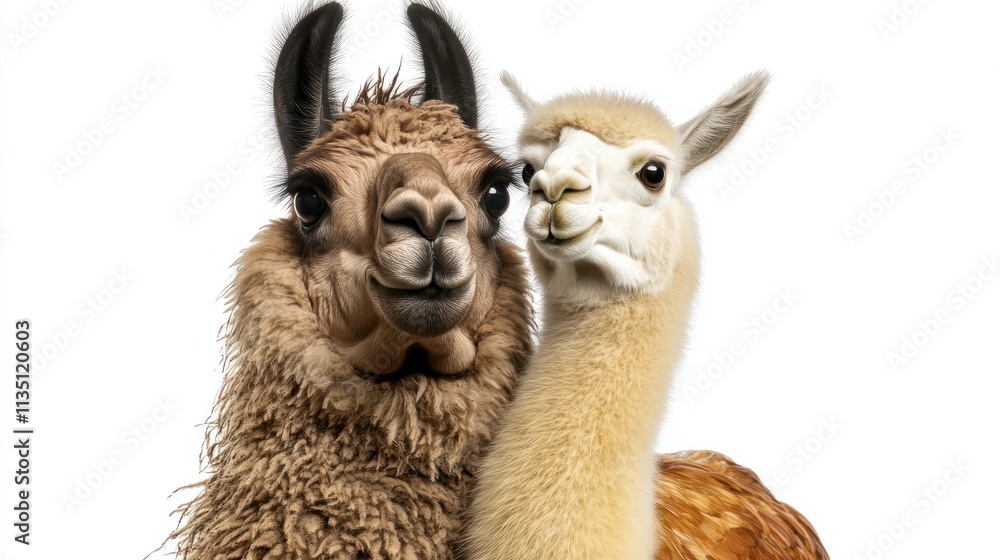 Animal Feathery Companionship Llama with Hen on a White or Clear Surface PNG Transparent Background Animal Feathery Companionship Llama with Hen on a White or Clear Surface PNG Transparent Background