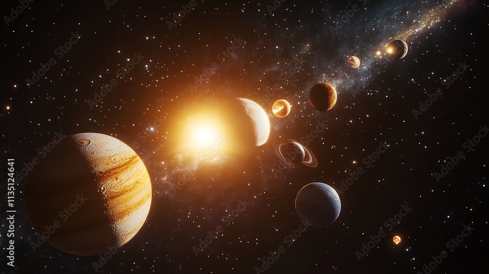 A stunning view of Earth enveloped in chaos beneath a starry sky at sunrise A stunning view of Earth enveloped in chaos beneath a starry sky at sunrise