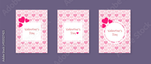 Happy Valentine's day posters. Love flyers or cards. Love greeting card. In love