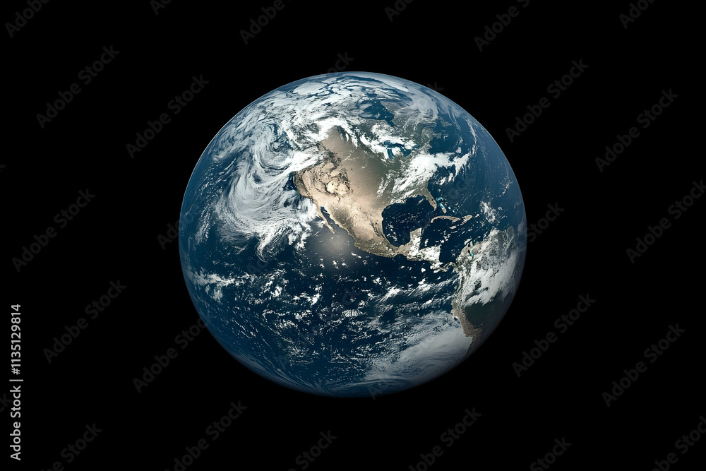 High-resolution Earth view from space, highlighting atmospheric beauty .illustration High-resolution Earth view from space, highlighting atmospheric beauty .illustration