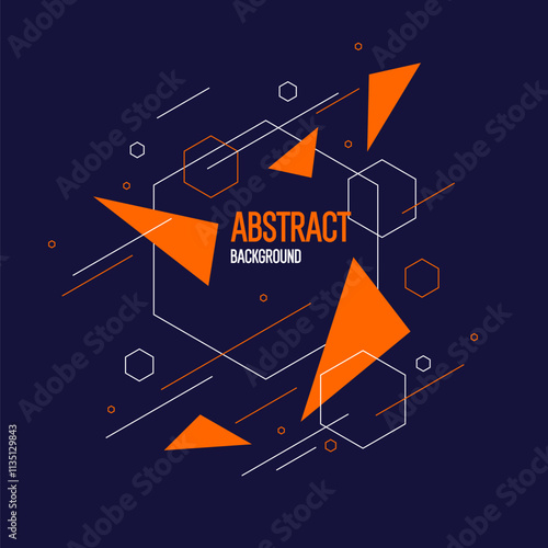 Composition with geometric shapes. Abstract background for design. A template for advertising in a modern style. Stylish illustration for the poster. Trendy stylish graphics.