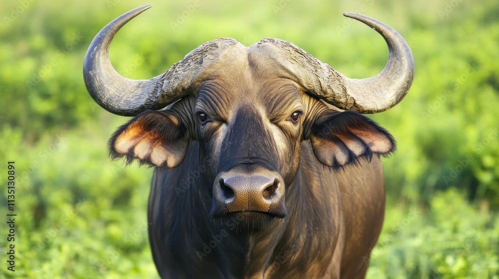 African Cape Buffalo Majestic Wild Animal Portrait African Cape Buffalo Majestic Wild Animal Portrait