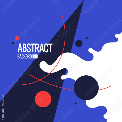 Modern geometric composition of various shapes. Illustration for design. Abstract background in the trend chart. A stylish template for further creativity.