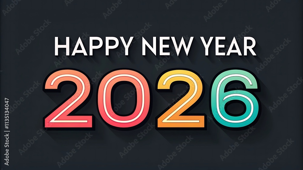 2026 happy new year text effect design 2026 happy new year text effect design