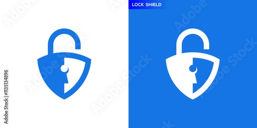 Security lock logo. Protection, shield, padlock. Icon symbol design template EPS 10.
