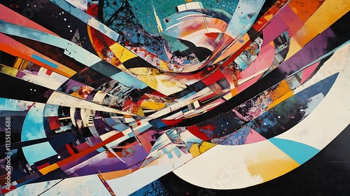 Urban Mystique Illustration with Cityscapes, Neon Lights, and Mysterious Atmosphere