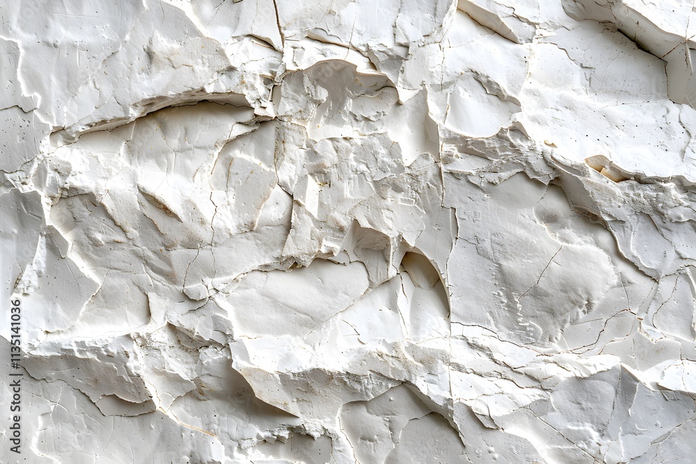 Textured White Surface with Cracks and Layers Textured White Surface with Cracks and Layers