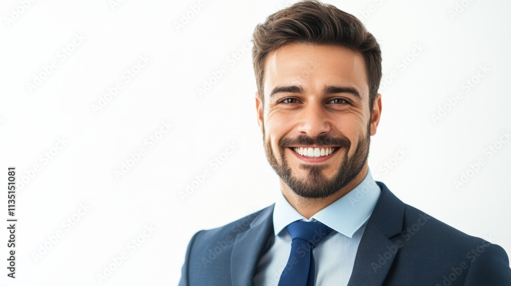 Portrait of handsome caucasian man in formal suit looking at camera smiling with toothy smile isolated in white background. Confident businessman ceo boss freelancer manager, businessman. Portrait of handsome caucasian man in formal suit looking at camera smiling with toothy smile isolated in white background. Confident businessman ceo boss freelancer manager, businessman.