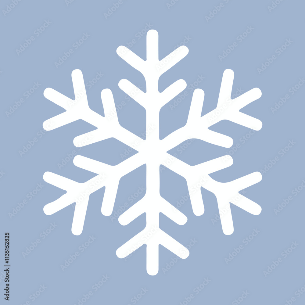 Snowflake Icon – Minimalist Winter-Themed Vector Illustration Snowflake Icon – Minimalist Winter-Themed Vector Illustration