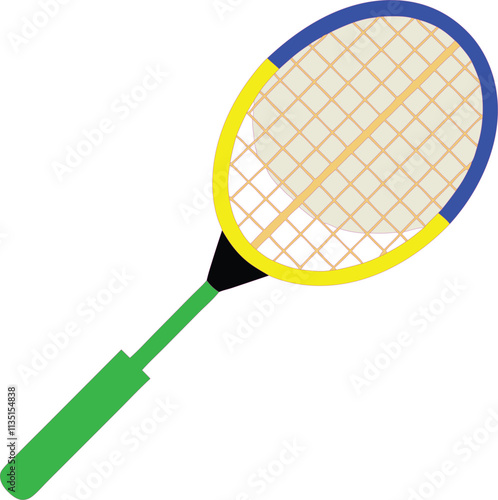 tennis racket and ball isolated