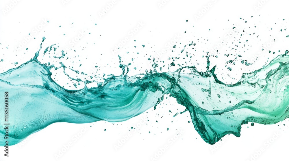 Obraz premium Aqua Splash: Abstract Water Flowing Texture Background