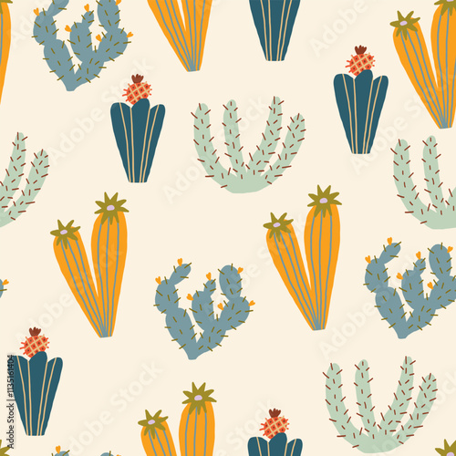 Photos Colorful Cactus Pattern Design