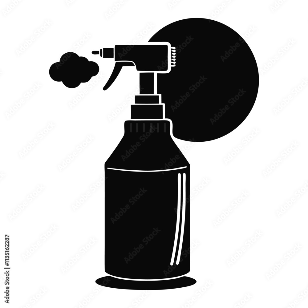 a black and white illustration of a spray bottle a black and white illustration of a spray bottle