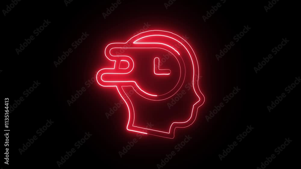 Glowing neon Time animated icon on black background. HD video graphic animation Glowing neon Time animated icon on black background. HD video graphic animation
