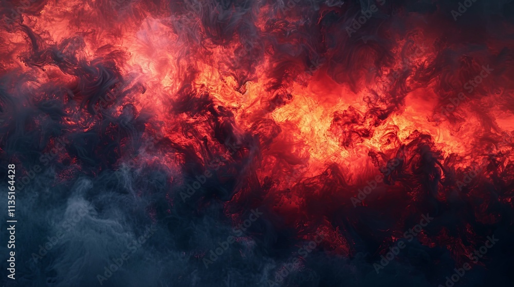 Abstract fiery and smoky cloudscape, swirling red and dark grey hues. Abstract fiery and smoky cloudscape, swirling red and dark grey hues.