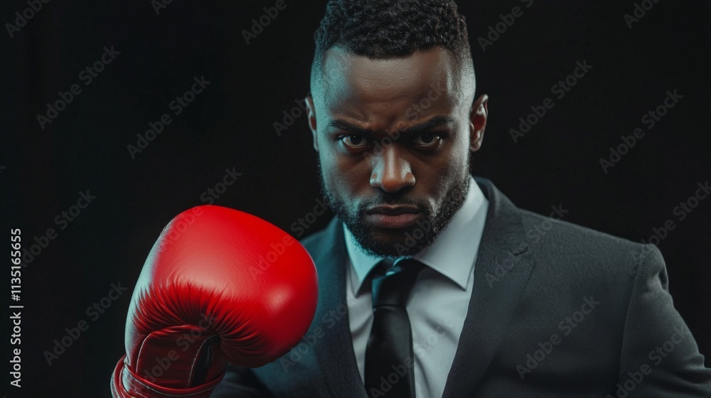A Determined Businessman Ready to Fight A Determined Businessman Ready to Fight