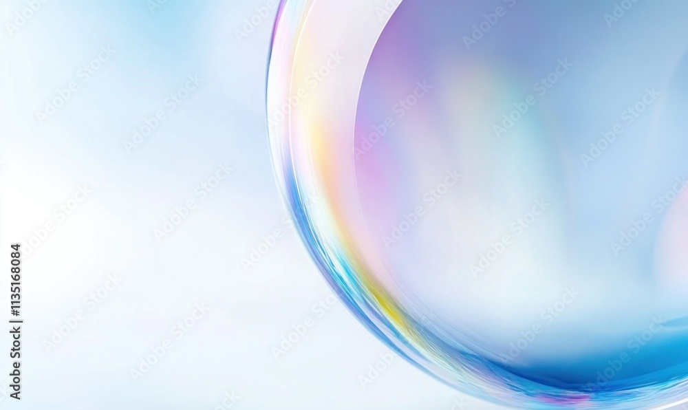 Iridescent soap bubble on blue background. Iridescent soap bubble on blue background.