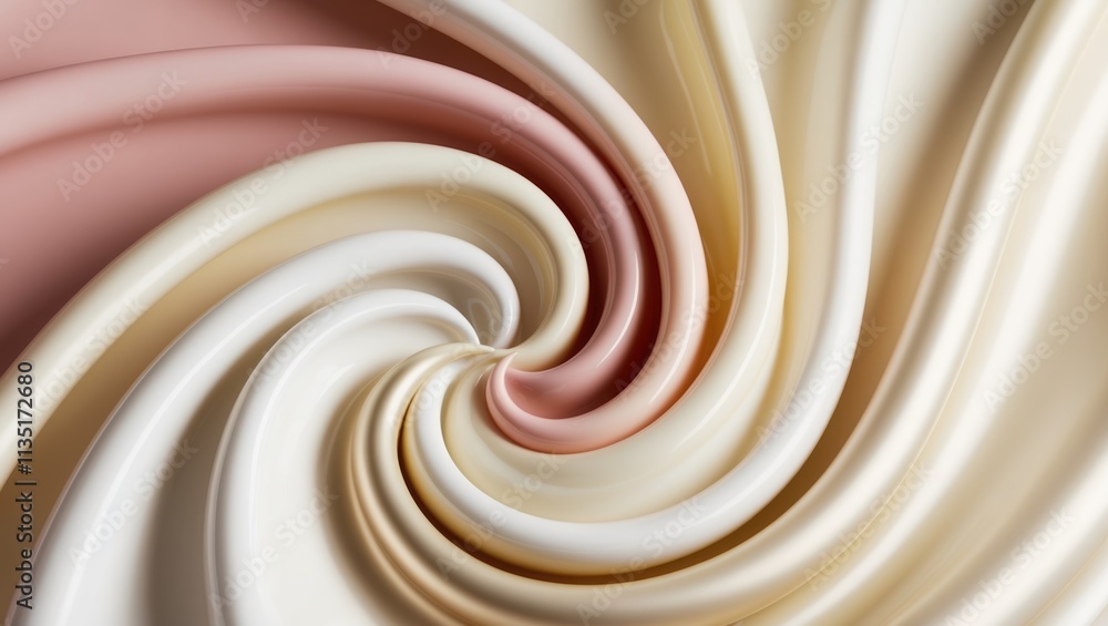 Abstract swirl of creamy textures in soft pastel colors, featuring shades of white, beige, and pink, showcasing fluid motion and elegance. Abstract swirl of creamy textures in soft pastel colors, featuring shades of white, beige, and pink, showcasing fluid motion and elegance.