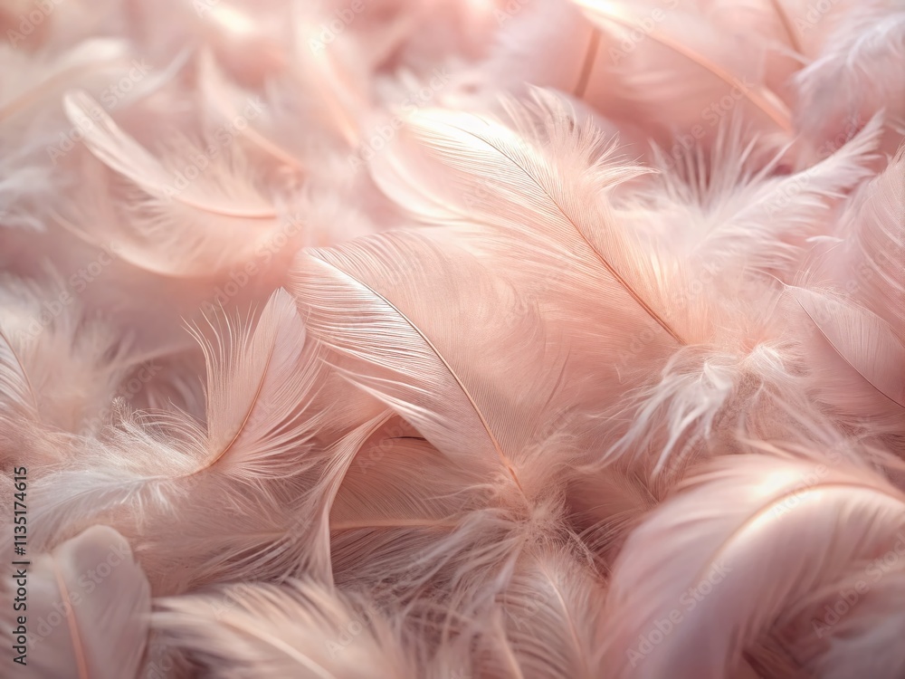 Fototapeta premium Stunning Light Pink Feather Pattern Texture Background for Elegant Decor and Minimalist Designs in Soft Color Palettes