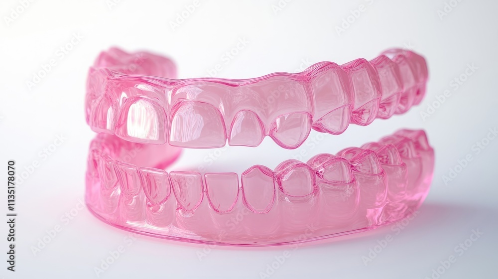 Close-up of a realistic dental model showing healthy teeth Close-up of a realistic dental model showing healthy teeth