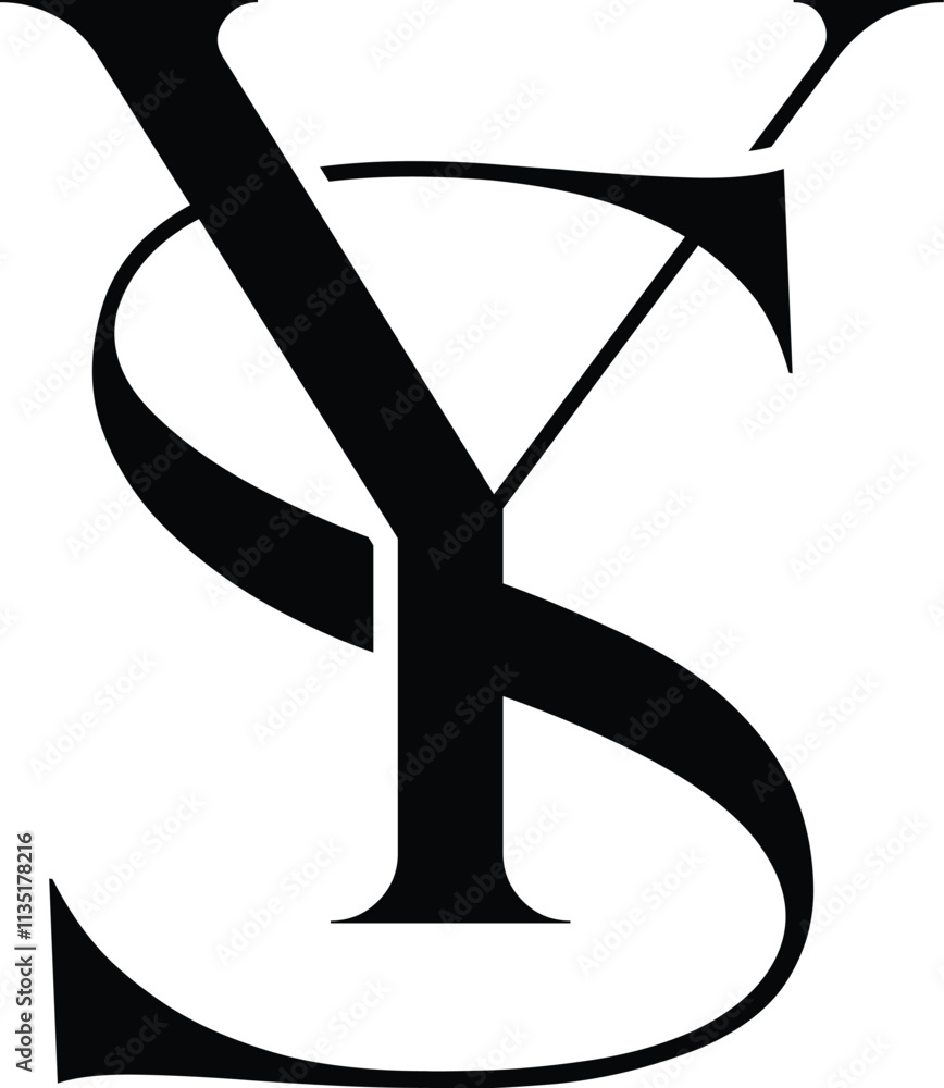 vector YS, SY luxury fashion logo vector YS, SY luxury fashion logo