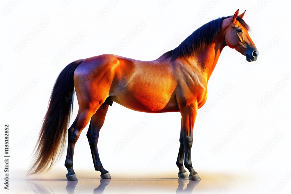 Stunning Silhouette of a Crossbreed Horse Against a White Background Highlighting Its Grace and Strength in a Minimalist Style Suitable for Equine Enthusiasts and Art Lovers Stunning Silhouette of a Crossbreed Horse Against a White Background Highlighting Its Grace and Strength in a Minimalist Style Suitable for Equine Enthusiasts and Art Lovers
