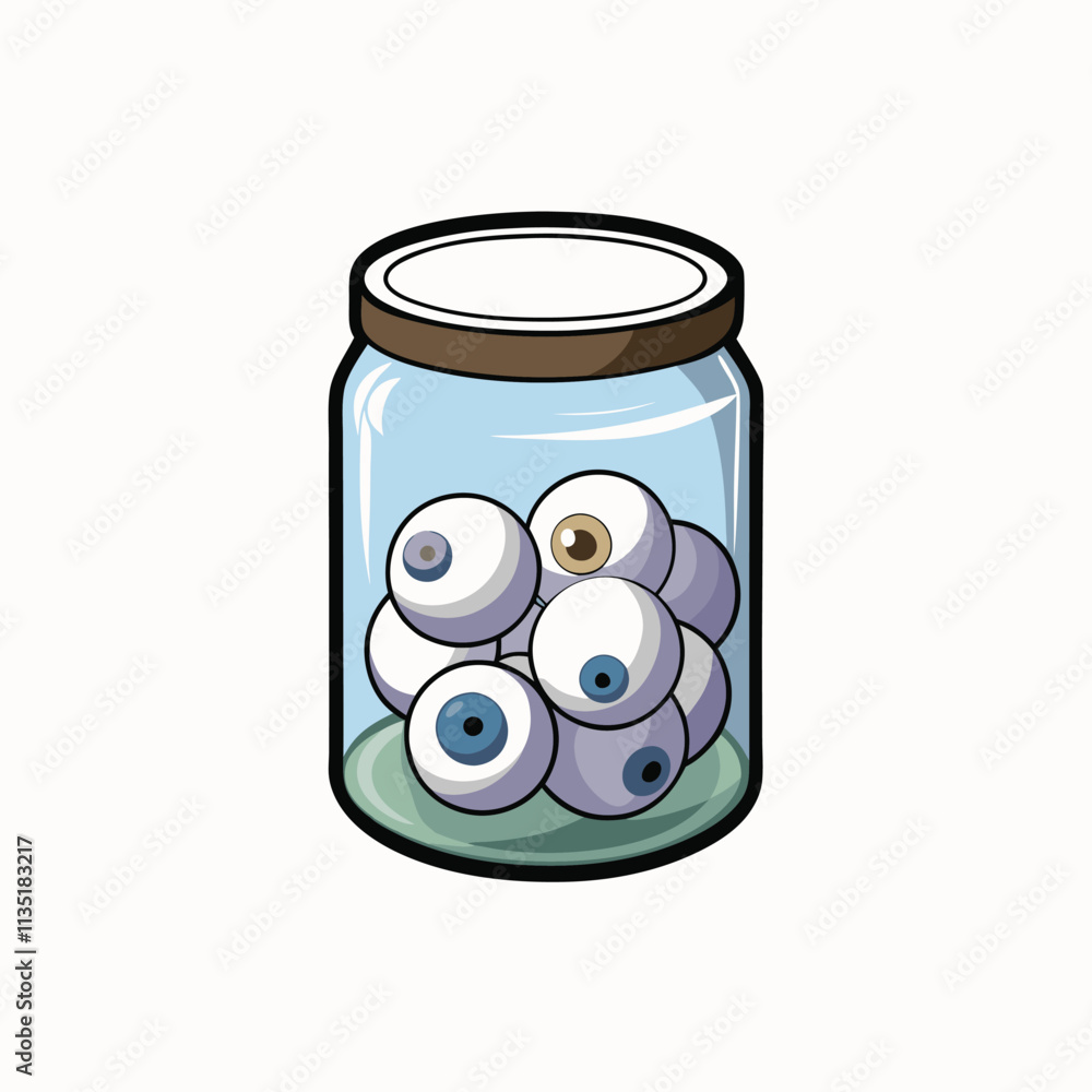 Eyeballs in a Jar isolated on transparent background 3d rendering illustration Eyeballs in a Jar isolated on transparent background 3d rendering illustration