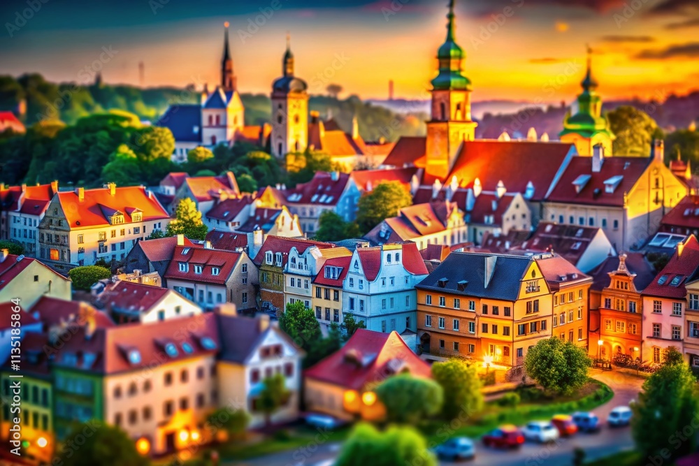 Stunning Tilt-Shift Photography of Grudzidz, Showcasing the Charming Architecture and Scenic Landscapes in a Unique Miniature Effect for Captivating Visual Appeal Stunning Tilt-Shift Photography of Grudzidz, Showcasing the Charming Architecture and Scenic Landscapes in a Unique Miniature Effect for Captivating Visual Appeal