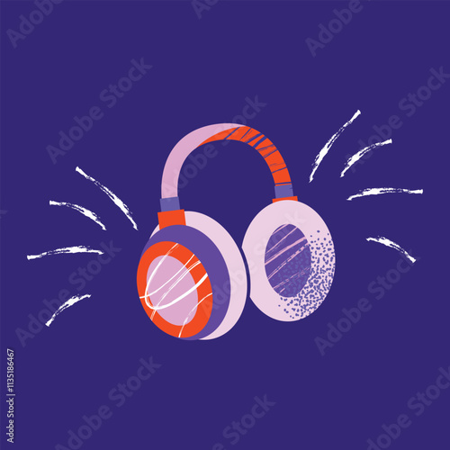 DJ equipment set including turntables, mixer, speakers, headphones, disco ball, and music isolated on background. Flat vector style illustration. Music and party concept