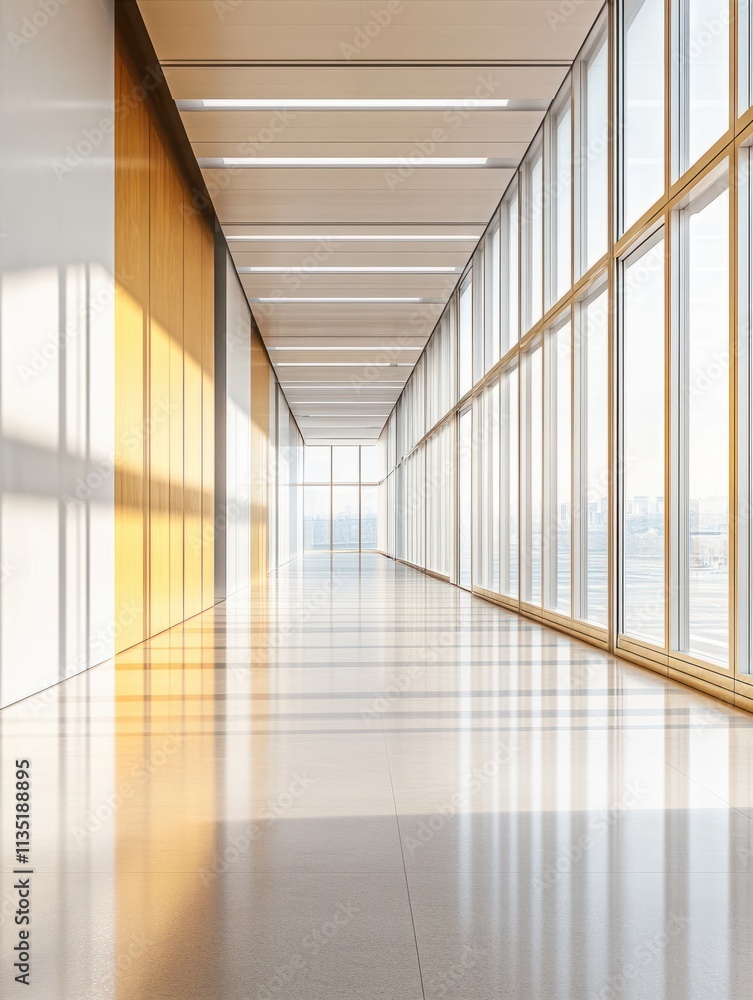 Obraz premium Empty bright hall in modern business office