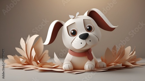 dog paper art