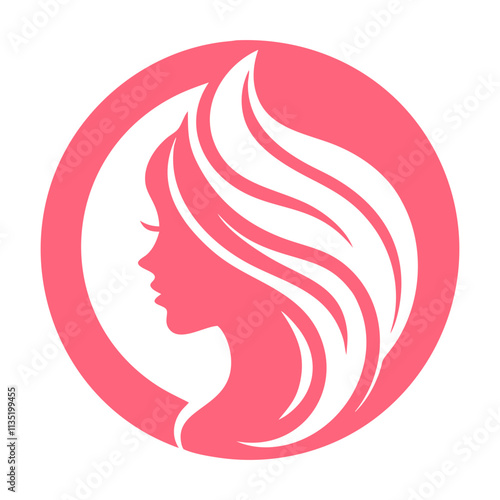 Logo for a beauty parlour, simple clean logo, Creative Logo Icon, white background, 2d style, logo style design on white background.