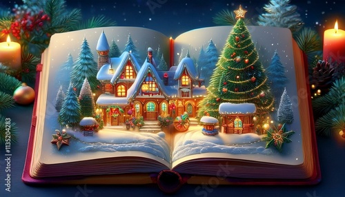 Wallpaper Mural 크리스마스 휴가 장면으로 가득 찬 일기 Torontodigital.ca