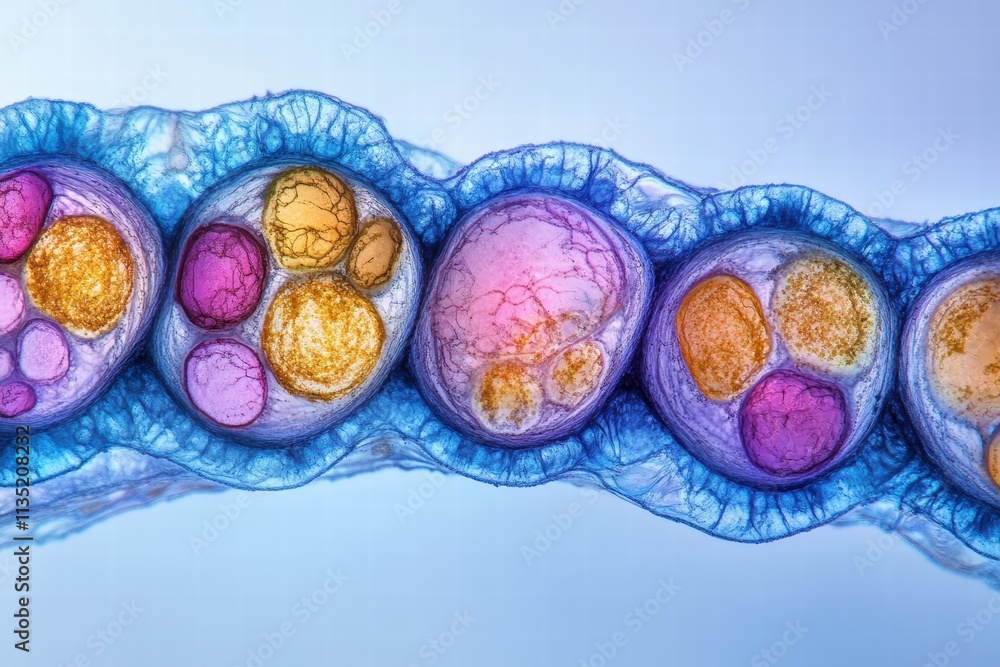 Photo & Art Print Cross-section, woody dicot stem, plant cells ...