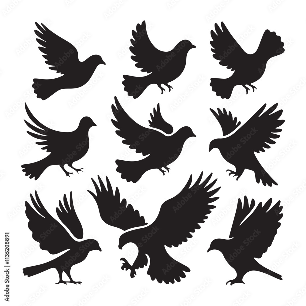 brid silhouette Pigeons Flying Silhouettes 6 Raven Silhouette brid silhouette Pigeons Flying Silhouettes 6 Raven Silhouette