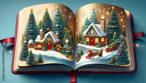 크리스마스 휴가 장면으로 가득 찬 일기