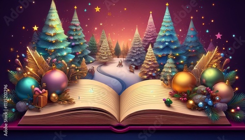 Wallpaper Mural 크리스마스 휴가 장면으로 가득 찬 일기 Torontodigital.ca