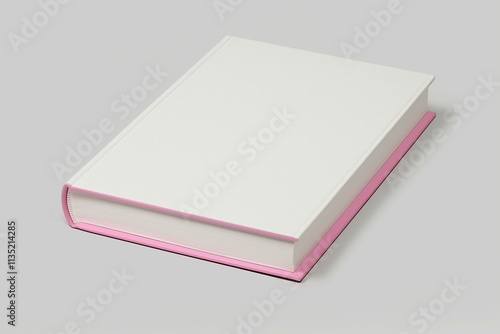 Wallpaper Mural Closed white book with pink interior displayed at an angle on a neutral background creates an elegant visual appeal for book lovers and collectors Torontodigital.ca