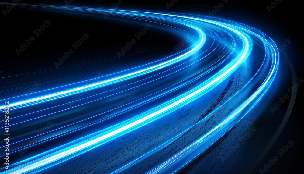 Futuristic energy technology abstract vector with light rays and motion blur on dark blue background Futuristic energy technology abstract vector with light rays and motion blur on dark blue background