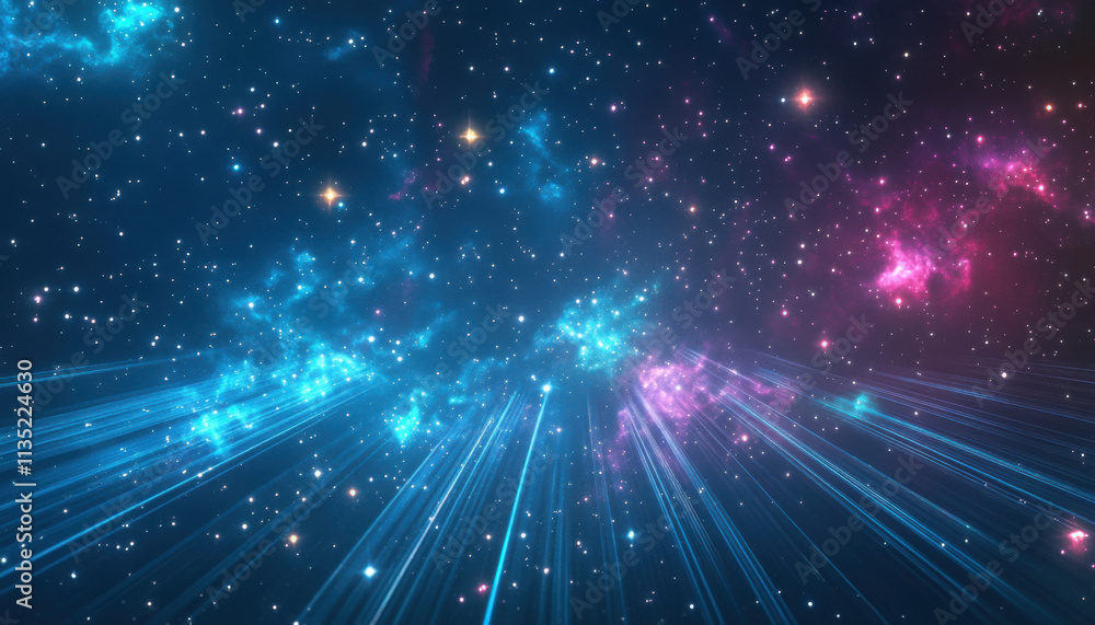 Cosmic Nebula Background Stars Light Rays Galaxy Space Universe Cosmic Nebula Background Stars Light Rays Galaxy Space Universe