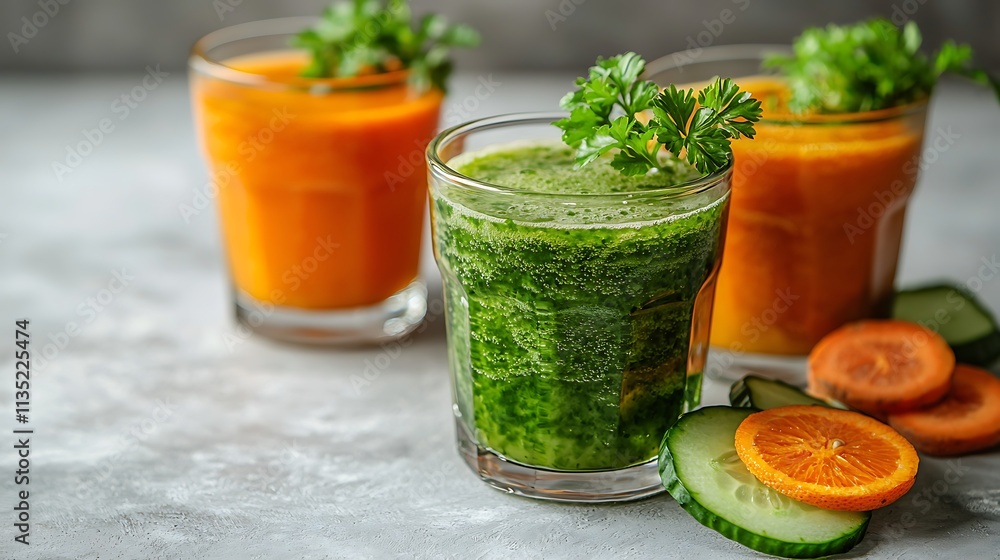 Refreshing healthy smoothies with fresh fruits and super foods juice bar kitchen indoor vibrant health concept Refreshing healthy smoothies with fresh fruits and super foods juice bar kitchen indoor vibrant health concept