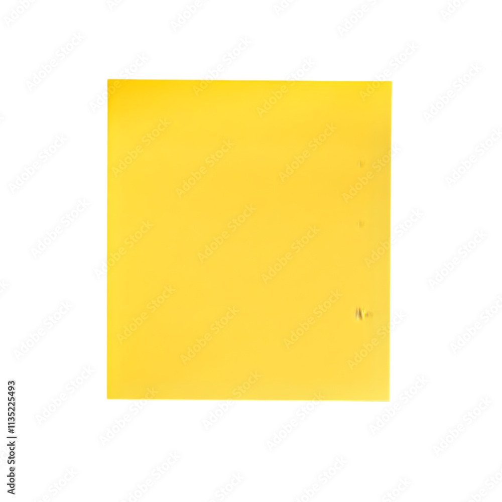 Single Blank Yellow sticky note, blank and isolated on a white background Single Blank Yellow sticky note, blank and isolated on a white background