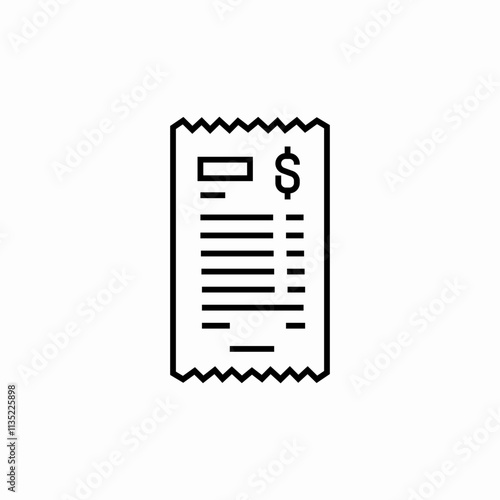 check bill icon sign vector