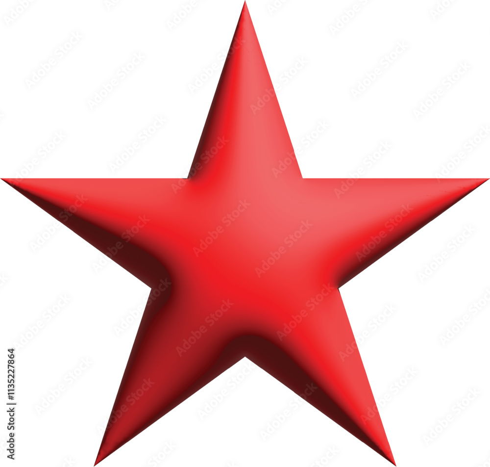 Obraz premium red star on white background