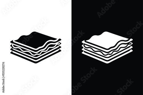 Lasagna icon vector on White Background ,Vector Art Illustration on white background.