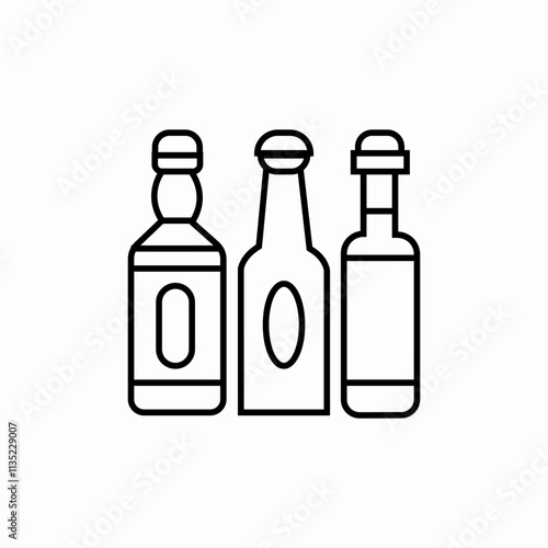 sauce bottles icon sign vector