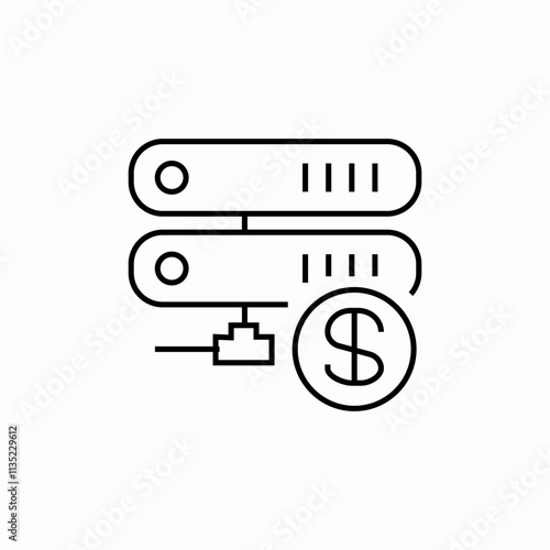 server price icon sign vector