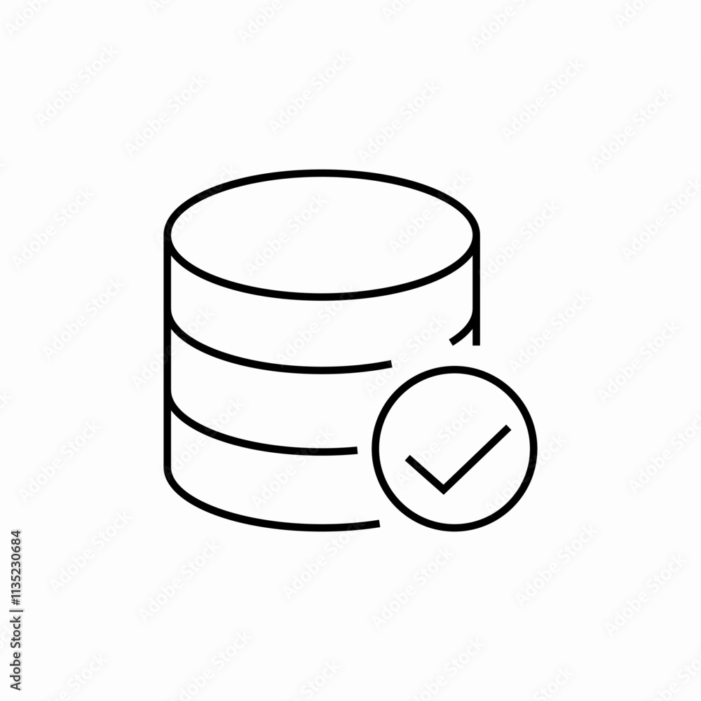 sql data base check mark icon sign vector sql data base check mark icon sign vector