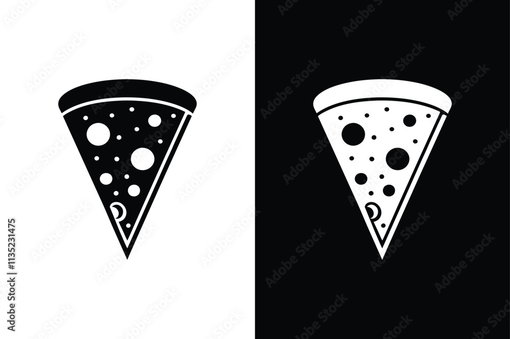 Pizza or pizza fast food icon vector on White Background ,Vector Art Illustration on white background. Pizza or pizza fast food icon vector on White Background ,Vector Art Illustration on white background.